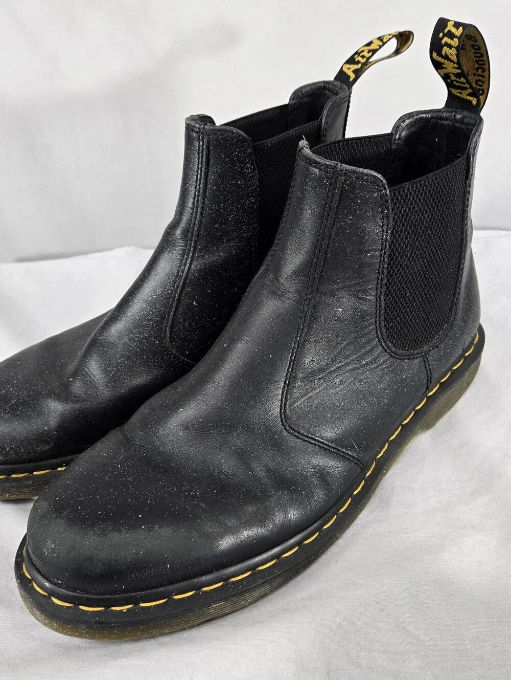 Dr. Martens Doc Chelsea Casual Boots Mens Size 13 Slip On Work Leather Black